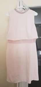 ASOS fitted pink blush dress